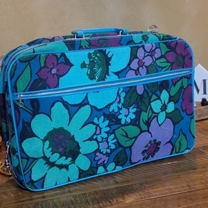 Vintage floral suitcase